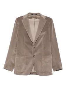 Вельветовый пиджак с накладными карманами TAGLIATORE, коричневый