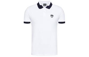 Футболка поло мужская белая EA7 EMPORIO ARMANI