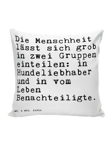 Подушка Mr & Mrs Panda 40x40 Die Menschheit lässt sich, белый