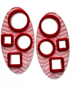 Серьги-Гвоздики в форме ивы Swanky Designs, pink