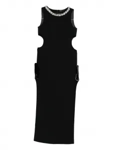 Платье с вырезами и украшениями Maje, черный