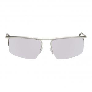 Fendi Металлические прямоугольные солнцезащитные очки для мужчин, серебристые