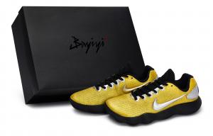 Nike Баскетбольные кроссовки Hyperdunk 2017, унисекс, низкие, черные/золотые/серебряные