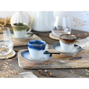 Кофейная чашка Cascade Mix, набор для эспрессо, 8 предметов с реактивной глазурью Creatable, Bunt