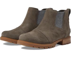 Ботинки женские Sorel Emelie III Chelsea из натуральной кожи, серый