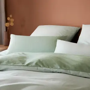 Элегантный мягкий фланелевый комплект постельного белья Tender, цвет пихтовый зеленый, размер 135х200+80х80 Elegante