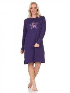 Ночная рубашка NORMANN langarm Bündchen Herz, сиреневый