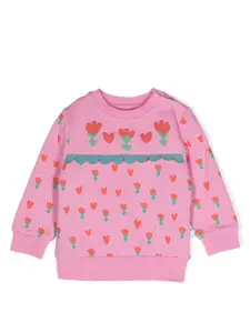 Толстовка из органического хлопка с принтом Stella Mccartney Kids, розовый