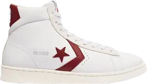 Кроссовки Converse Pro Leather High White Team Red, белый