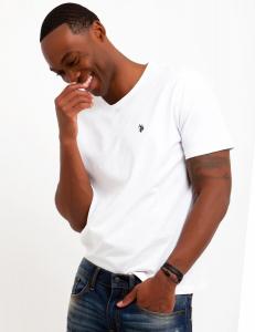 Футболка U.S. Polo Assn.Solid V-neck, белый