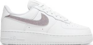 Кроссовки Nike Wmns Air Force 1 Low 'Glitter Swoosh - Canyon Purple', белый