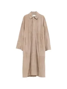 Пальто с замшевыми вставками Lauren Manoogian, бежевый