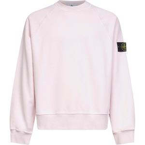 Свитер с рваными рукавами реглан Stone Island, розовый