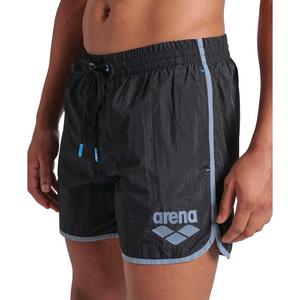 Пляжные шорты Badeshorts с большим логотипом и каймой Arena, черный