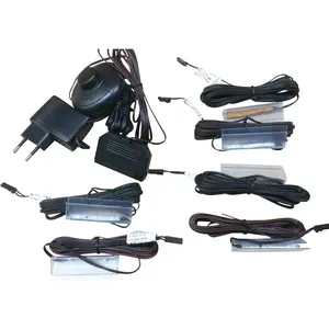 Светодиодное внутреннее освещение для шкафов trendteam Подсветка стеклянных кромок LED-панель, 6 шт., теплый белый Trendteam, белый