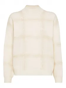 Свитер с длинными рукавами Brunello Cucinelli, светло-бежевый