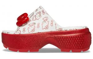 Женские шлепанцы Crocs Stomp, White/Red