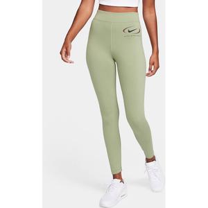 Tight w nsw lggng hr prnt swsh Nike, зеленый