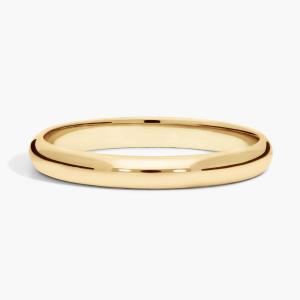 Обручальное кольцо средней толщины Comfort Fit из 14-каратного желтого золота (3 мм) Blue Nile