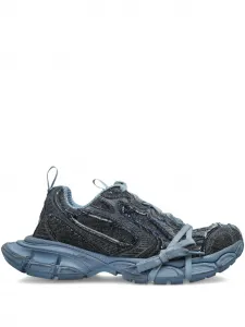 Кроссовки 3XL с эффектом потертости и шнуровкой Balenciaga, синий