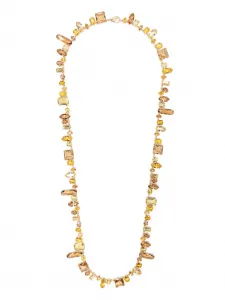 Колье с кристаллами Swarovski, золотой