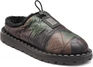 Мужские сандалии Karl Lagerfeld из нейлона с камуфляжным принтом, с передним логотипом и меховой подкладкой, зеленый