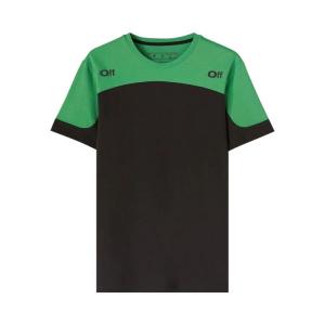 Футболка Off-White Diag Outline Block T-Shirt Black/Green, разноцветный