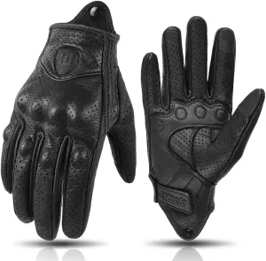 Мотоциклетные перчатки MOTOCENTRIC из козьей кожи, ретро-перчатки для защиты мотоциклистов, сертифицированы CE, с полными пальцами, для мопедов, мотоциклов, велосипедов, горных велосипедов, black hole