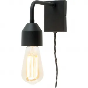 Настенный светильник Madrid E27 It'S About Romi, черный