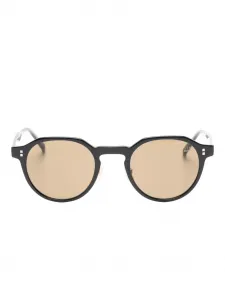 Солнцезащитные очки в овальной оправе Dunhill, черный