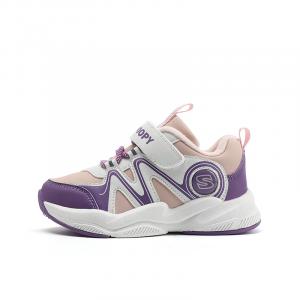 Теплые детские кроссовки с противоскользящей подошвой и амортизацией для детей от 3 до 7 лет SNOOPY, розовый/фиолетовый