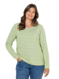 LAURASØN Футболка с длинными рукавами серого меланжевого цвета