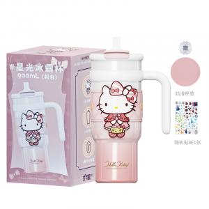 Echos Hello Kitty Ice King термостакан 900 мл Sanrio, hello kitty розовый and белый ice king cup+stickers+x&w cup mat