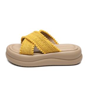 ZHR Женские слайдеры бежево-желтые, цвет Yellow
