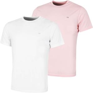 Комплект из 2-х мужских легких влагоотводящих футболок Calvin Klein Performance Tech, White/Air Pink