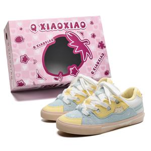 Женские низкие кроссовки для скейтбординга Circle small, Yellow Blue