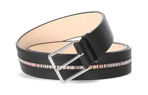 Paul Smith Полосатый ремень с детализацией, Black