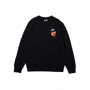 Nike Свитшот мужской черный с круглым вырезом, умеренно свободный, обычный крой