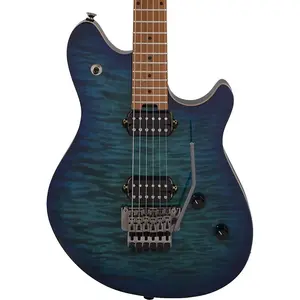 EVH Wolfgang WG Standard с вершиной в виде стеганой крышки и грифом из запеченного клена - Chlorine Burst