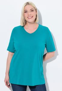 Базовая футболка V-AUSSCHNITT HALBARM Ulla Popken, цвет Petrol