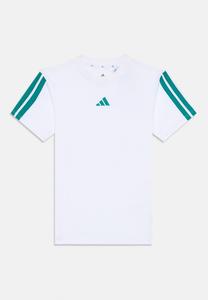 Футболка Adidas Performance TEE JUNIOR UNISEX, White/Pure Teal/White