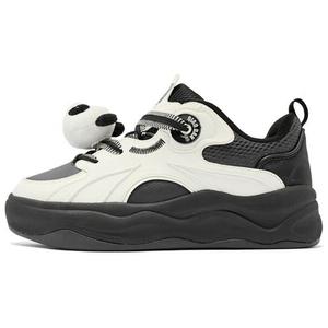 QIAODAN Кроссовки для скейтбординга Elf Bears с противоскользящим покрытием, износостойкие, женские, белые, черные