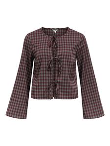 Блуза OBJECT Bene Fika, цикламеновый/пастельно-фиолетовый