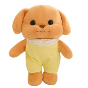 Одетый плюшевый щенок королевского пуделя, 20см/30см/40см высота Handsome, желтый