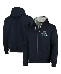 Мужская синяя толстовка Tennessee Titans Craftsman с термоподкладкой на молнии Dunbrooke