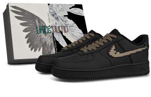 Nike Air Force 1 Coverage Low top Skateboard Shoes Unisex Black Brown