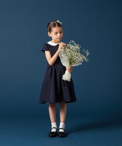 Платье в клетку с круглым воротником и прозрачными вставками Avv, цвет Navy