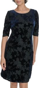 Женское платье-трапеция Tommy Hilfiger с рукавами до локтя, присборенными рукавами, на подкладке, Sky Captain