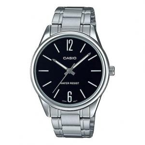 Часы CASIO Quartz Stainless Steel Strap Waterproof Mens Silver Analog, цвет silver