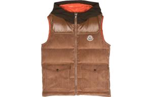 Детский жилет-пуховик Moncler, коричневый